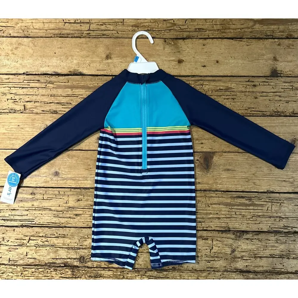 Carters Baby Boy Multicolor Striped Rash Guard Size 24m NWT